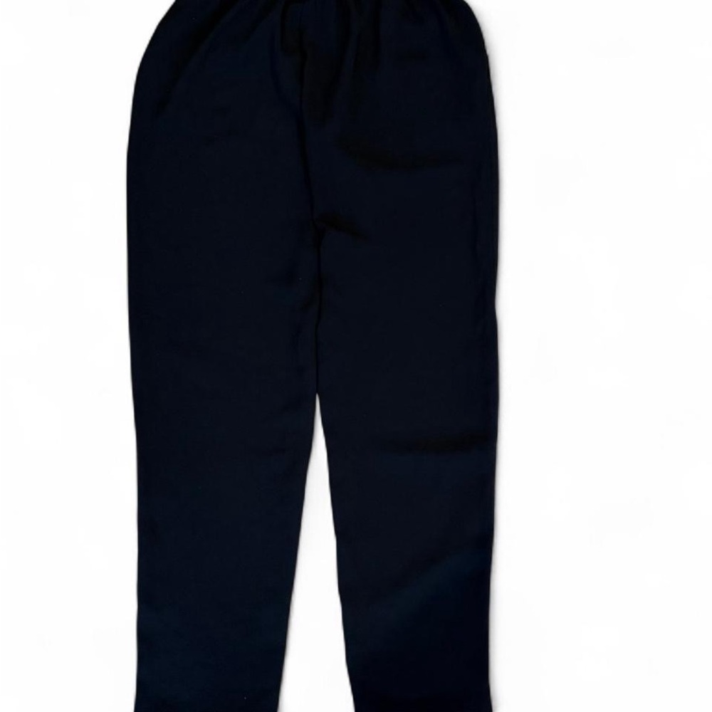Mango Black Straight Leg Flowy Trouser Pants Small - Picture 8 of 8